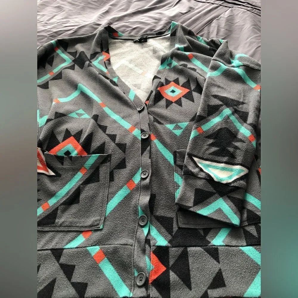 Aztec Print Nollie Cardigan - Picture 2 of 3